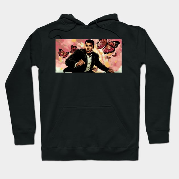 Muhammad Ali - Float like a Butterfly Hoodie by UrbanLifeApparel